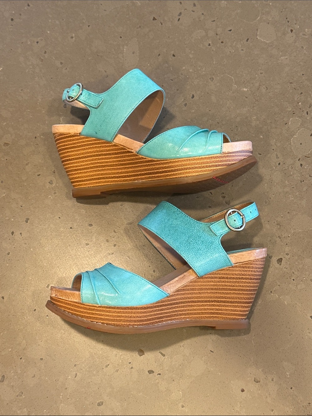 Miz Mooz Ruthy Wedge Wedge Sandal in Sky - Picture 2 of 8